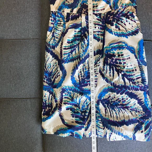 BANANA REPUBLIC Silk Floral Strapless Sheath Cocktail Dress Size 10 - Picture 10 of 13